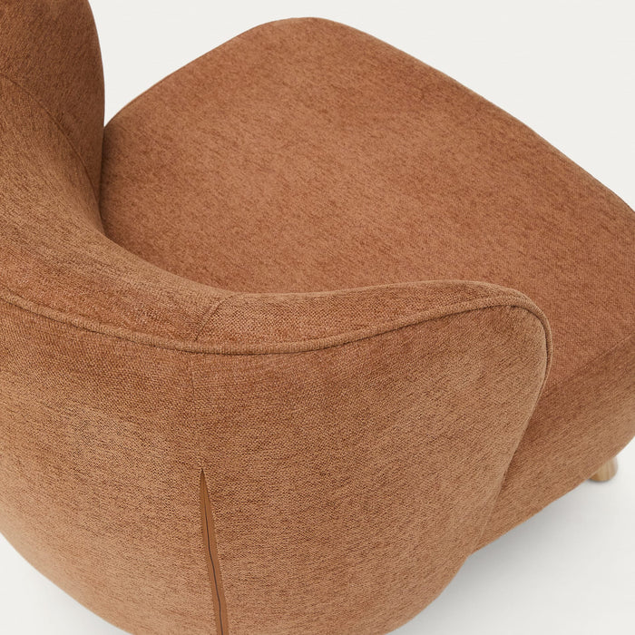 Kave Home Ulit Fauteuil - Chenille - Terracotta