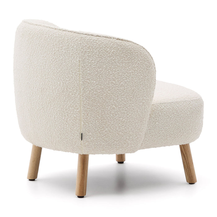 Kave Home Ulit Fauteuil - Bouclé - Wit