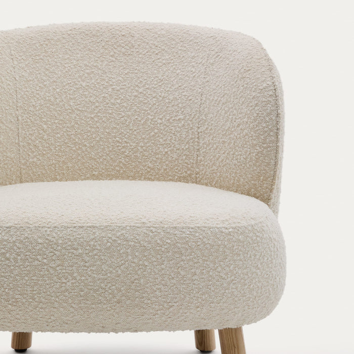 Kave Home Ulit Fauteuil - Bouclé - Wit