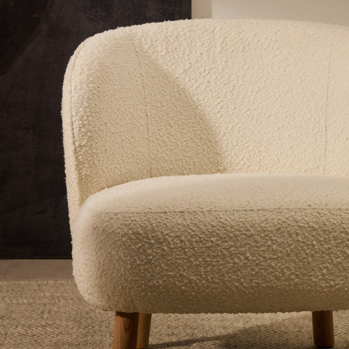 Kave Home Ulit Fauteuil - Bouclé - Wit