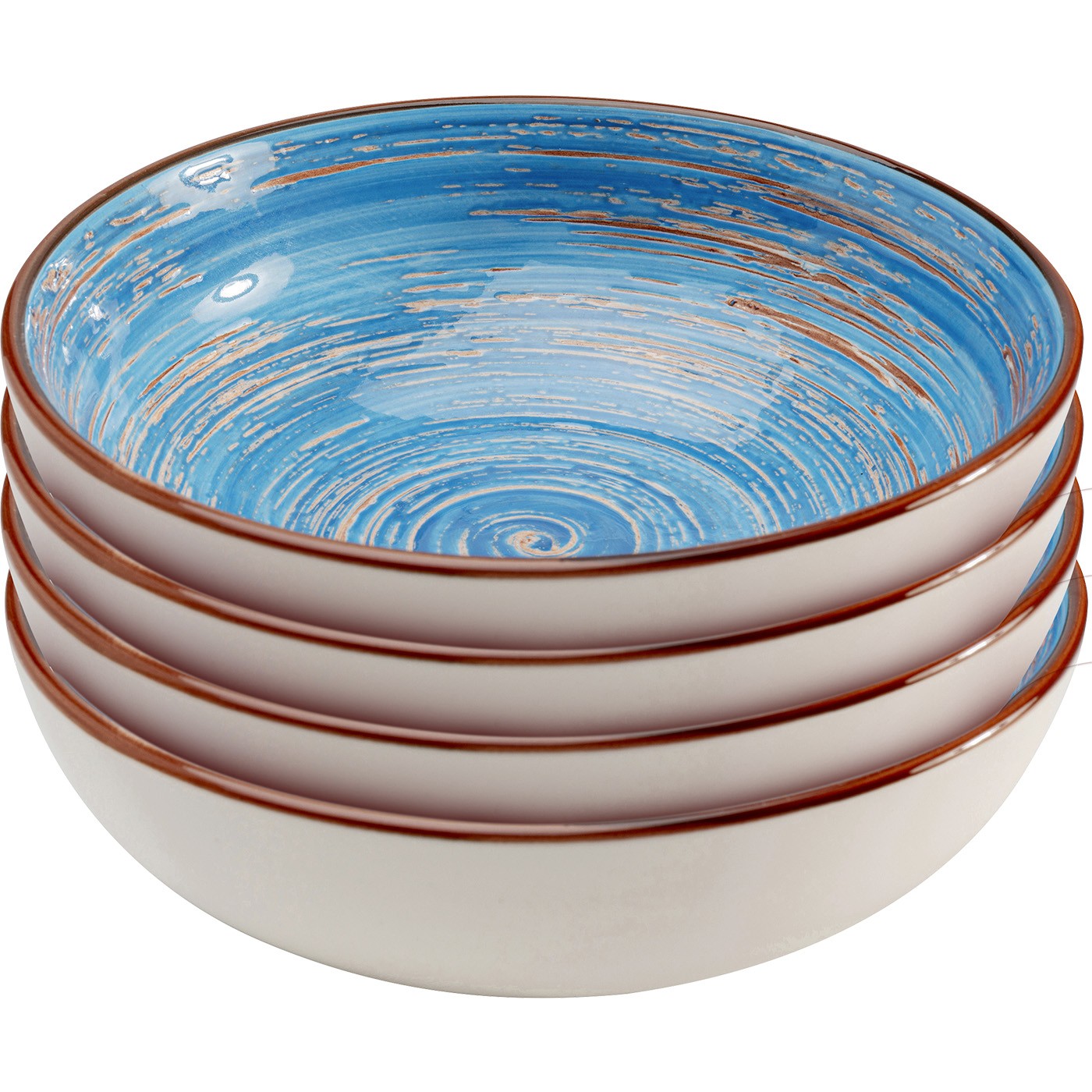 Kare Design Swirl Kommen blauw 4st