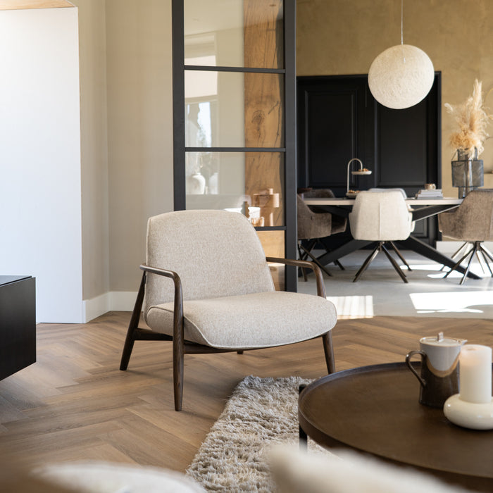 Bronx71 Scandinavische fauteuil Vidar linnen off white