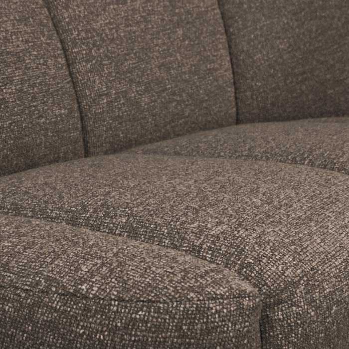 WOOOD Mojo 2-Zits Bankje Rechts - Bouclé - Bruin Melange