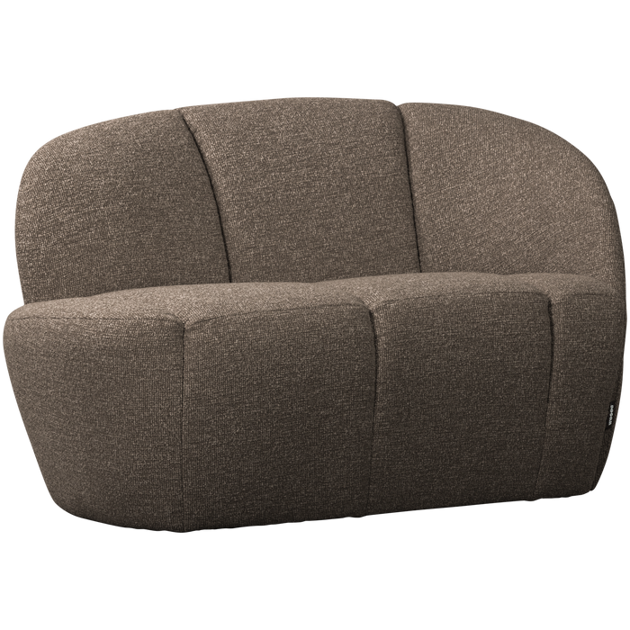 WOOOD Mojo 2-Zits Bankje Rechts - Bouclé - Bruin Melange