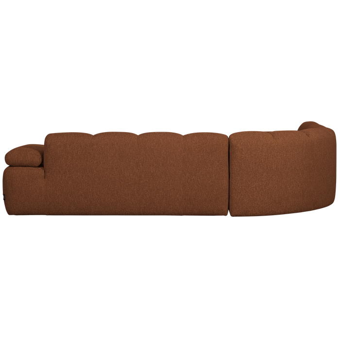 WOOOD Mojo Hoekbank Links - Bouclé - Roestbruin Melange - 74x310x230