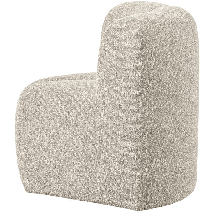 WOOOD Mojo Eetbankje Hoek Met Rugleuning - Bouclé - Beige Melange