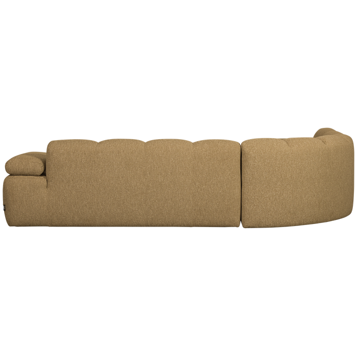 WOOOD Mojo Hoekbank Links - Bouclé - Geel|Bruin Melange - 74x310x230