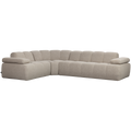 WOOOD Mojo Hoekbank Links - Bouclé - Beige Melange - 74x310x230