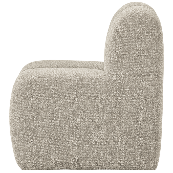WOOOD Mojo Eetbankje 84cm Met Rugleuning - Bouclé - Beige Melange