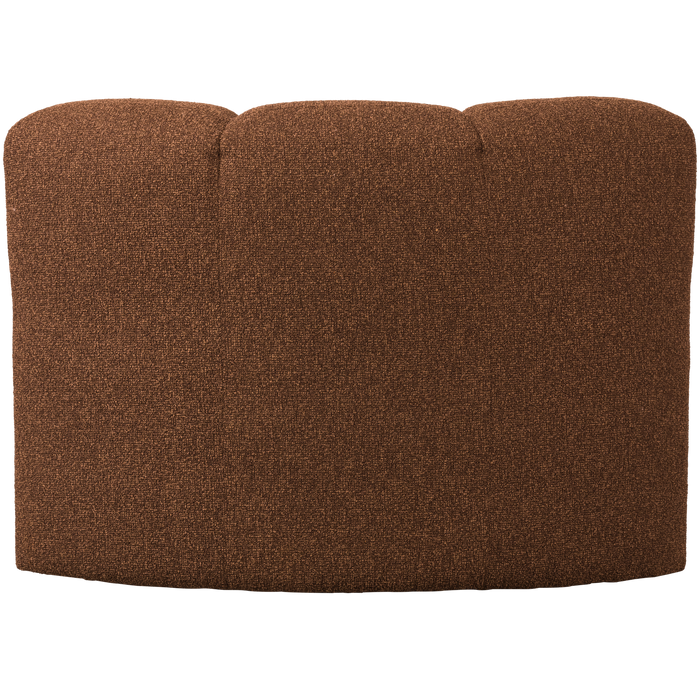 WOOOD Mojo Eetbankje Hoek Met Rugleuning - Bouclé - Roestbruin Melange