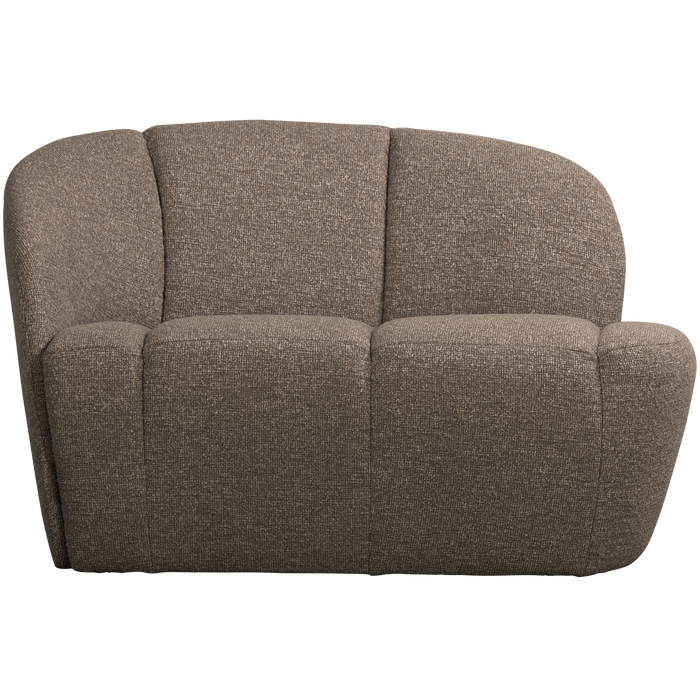 WOOOD Mojo 2-Zits Bankje Links - Bouclé - Bruin Melange - 73x112x77