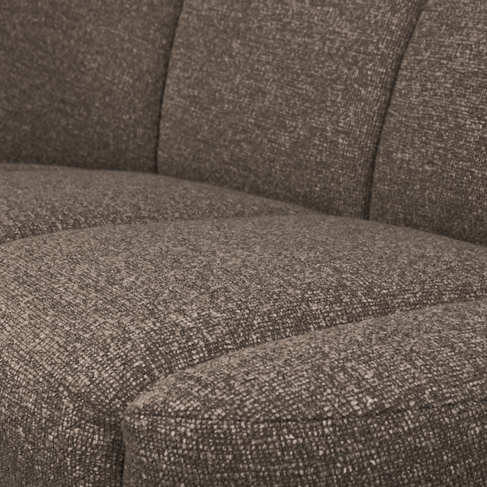 WOOOD Mojo 2-Zits Bankje Links - Bouclé - Bruin Melange - 73x112x77