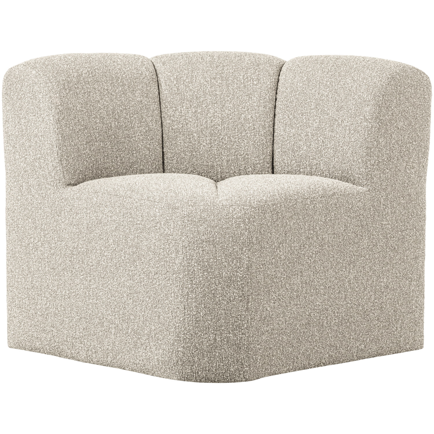 WOOOD Mojo Eetbankje Hoek Met Rugleuning - Bouclé - Beige Melange