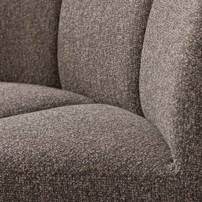 WOOOD Mojo Eetbankje Hoek Met Rugleuning - Bouclé - Bruin Melange