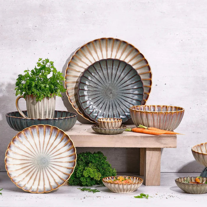 Cosy & Trendy Serviesset Astera Ocean 16-delig | 4 personen - 4 dinerborden, 4 diepe borden, 4 kommen en 4 mokken