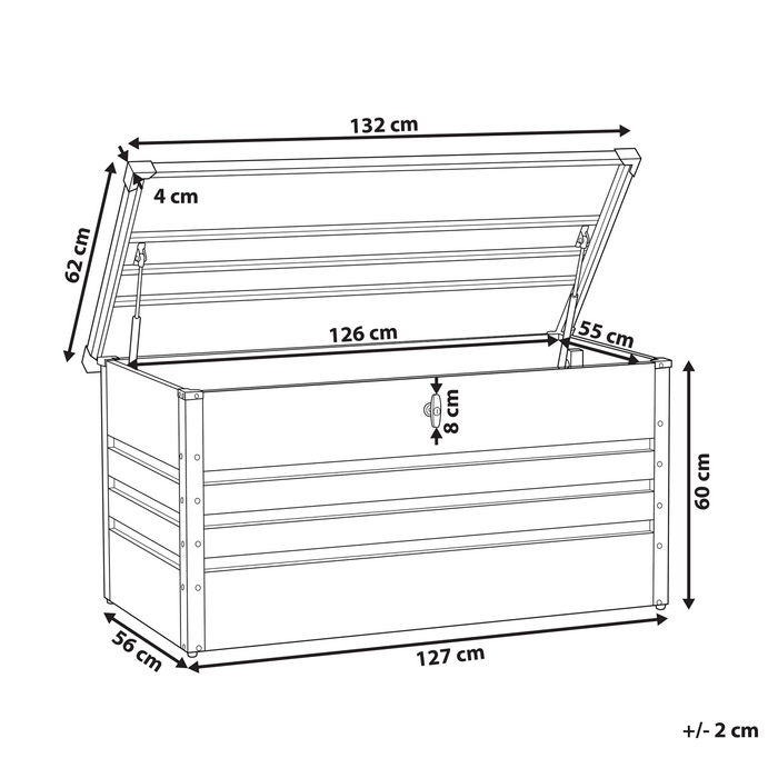 Beliani - CEBROSA - Kussenbox - Blauw - 400 l - Staal