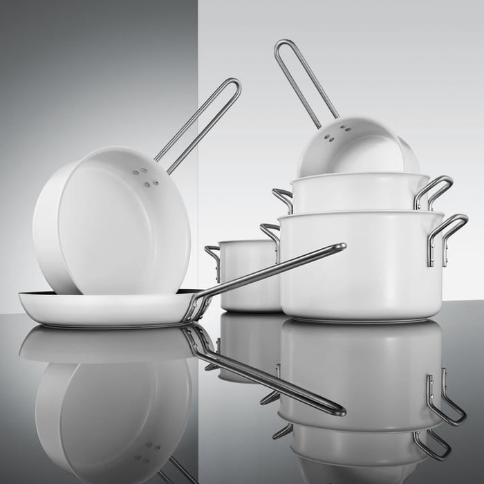 Eva Solo Koekenpannenset - ø 24 cm + ø 28 cm - RVS - White Line