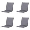 Madison -  Stapelstoelkussen Oxford grey - Ca. 97x49 cm - Set van 4
