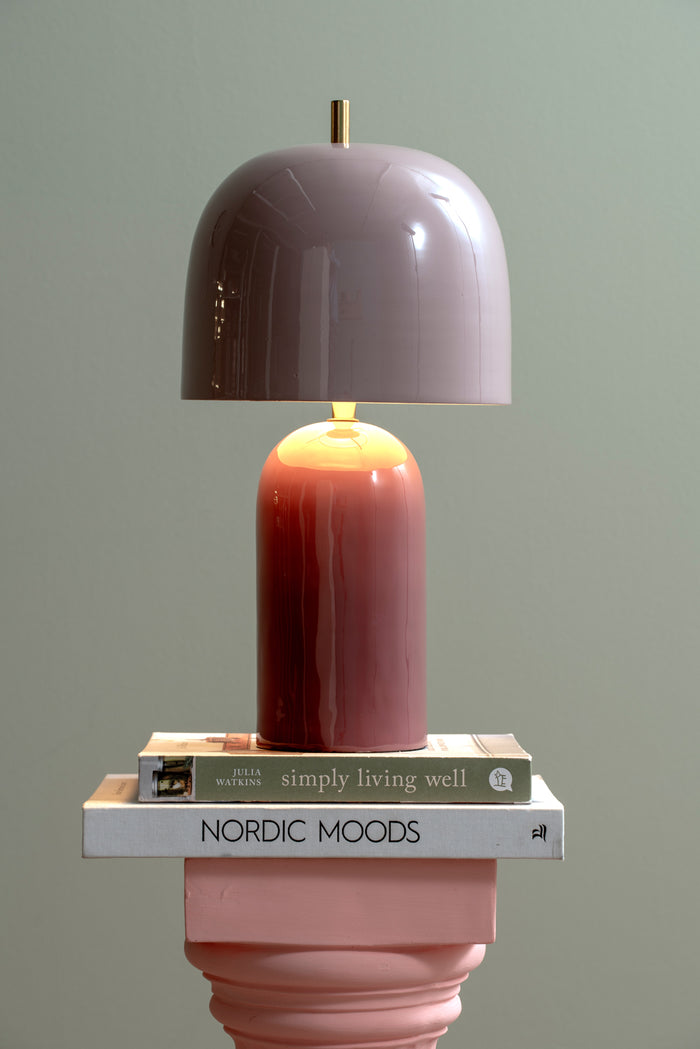 Leitmotiv - Tafellamp Rico - Dark mauve & soft lavender
