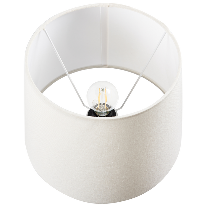 Beliani - JAUCA - Tafellamp - Wit|Blauw - Porselein|Linnen