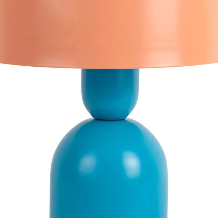 Leitmotiv - Tafellamp Double Funky - Aqua blue & peach orange