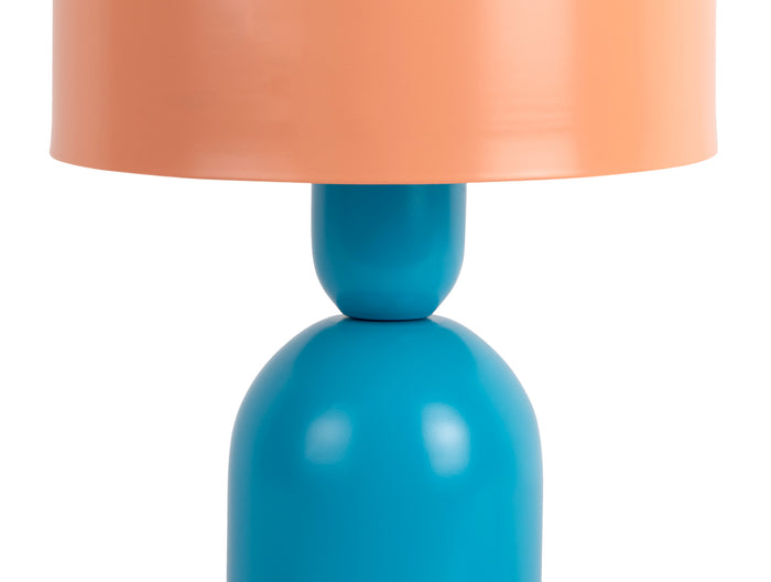Leitmotiv - Tafellamp Double Funky - Aqua blue & peach orange