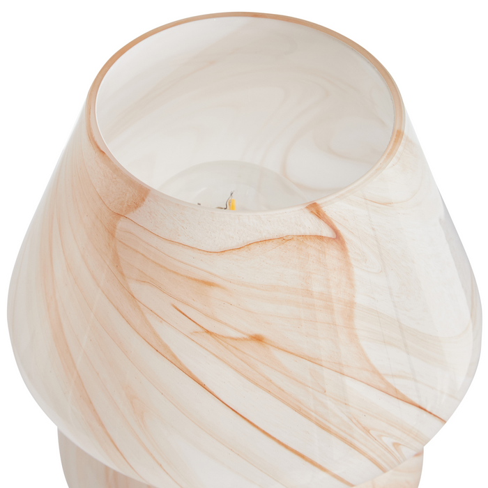 Beliani - LOBO - Tafellamp - Beige - Glas