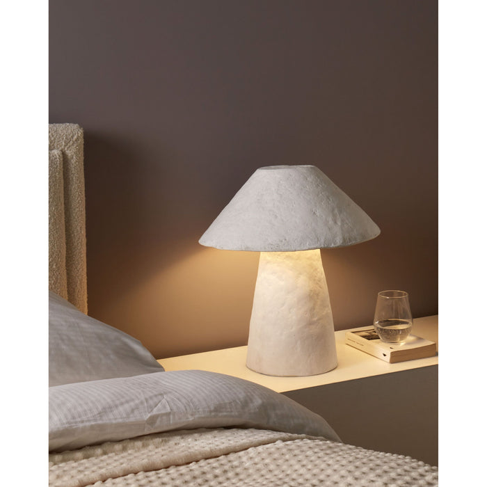 Beliani - ARROYO - Tafellamp - Wit - Papier-maché