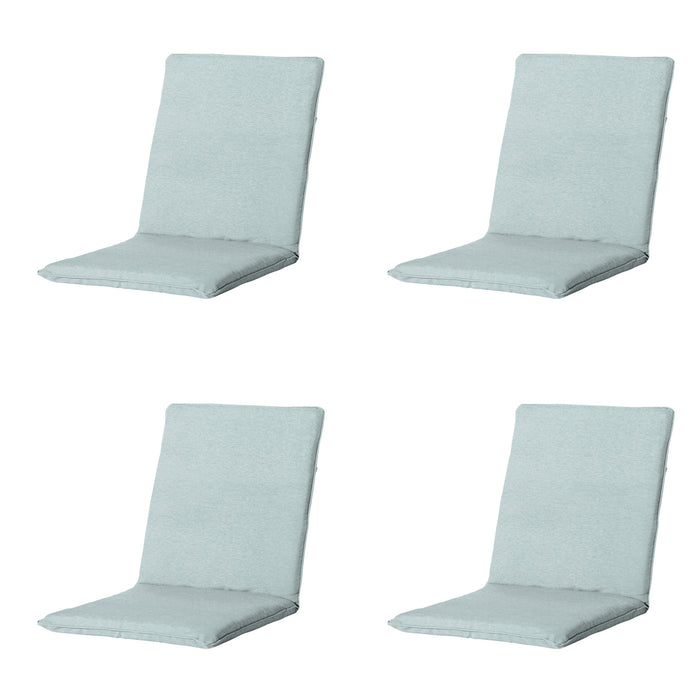Madison -  Stapelstoelkussen Napels azure - Ca. 97x49 cm - Set van 4