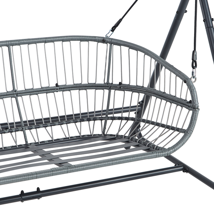 Beliani - FIASTRA - Schommelbank - Donkergrijs - Staal