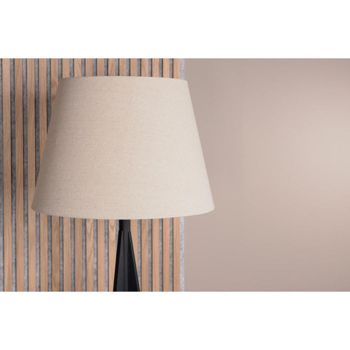 Svea - Nala vloerlamp - 160 cm - linnen - zwart