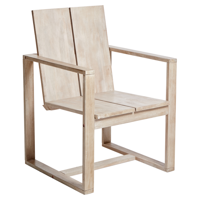 Beliani - AZZANELLO - Tuinstoel set van 6 - Gebroken wit - Acaciahout