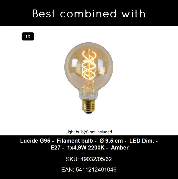 Lucide LESLEY Vloerlamp - Zwart