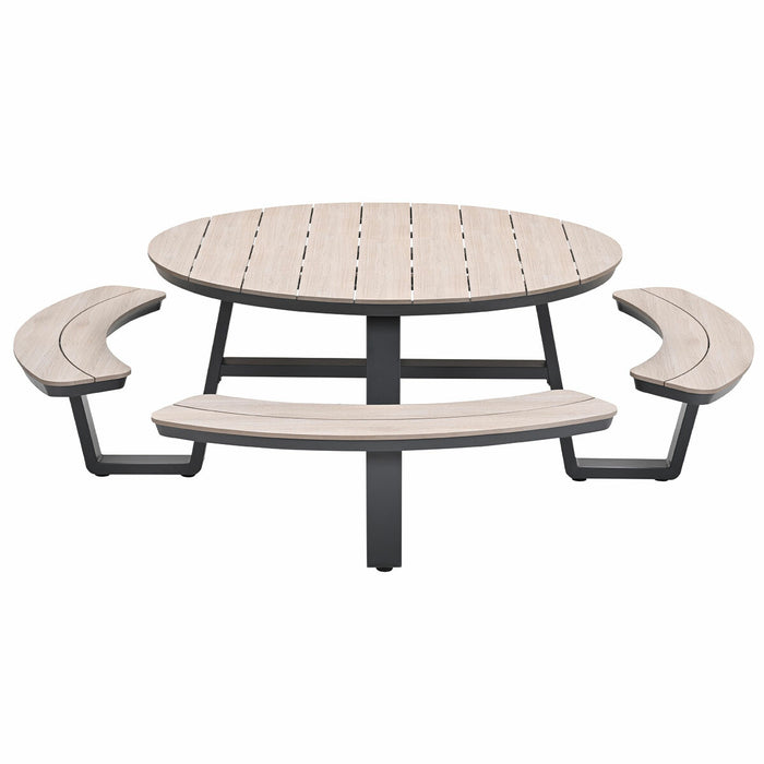 Garden Impressions Sarria picknick set Ø148 x 75 - donker grijs