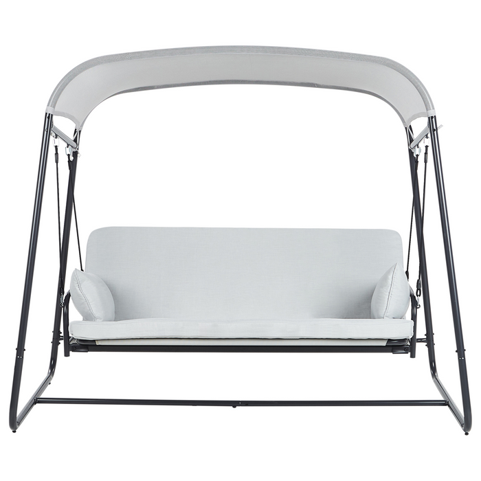 Beliani - MARSCIANO - Schommelbank - Lichtgrijs - Staal
