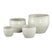 PTMD Triston Cream Ceramic Glazed Pot Ribbed Low SV4