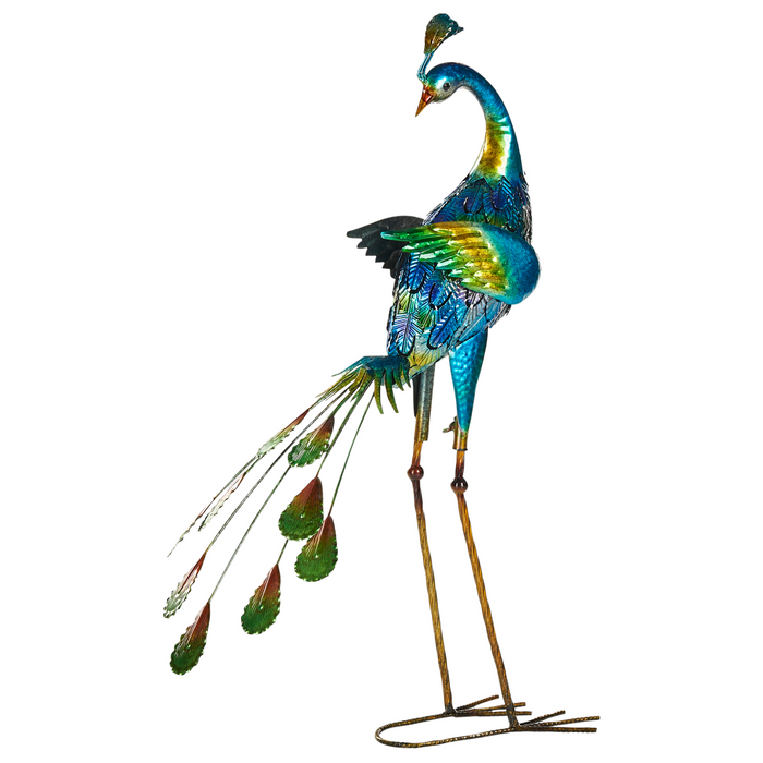 Beliani - PEACOCK - Decofiguur - Blauw - Metaal