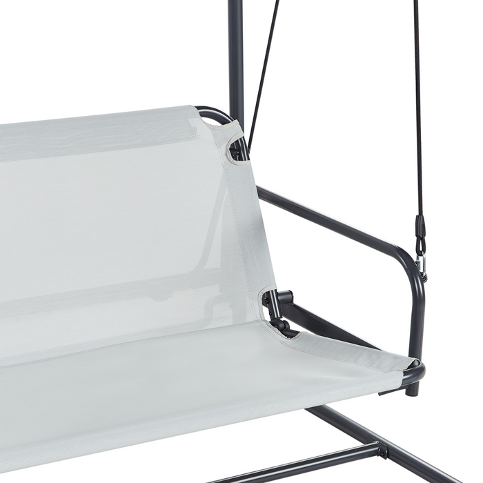 Beliani - MARSCIANO - Schommelbank - Lichtgrijs - Staal