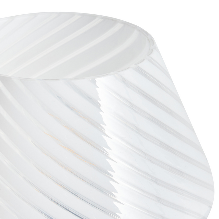 Beliani - LOBO - Tafellamp - Wit - Glas