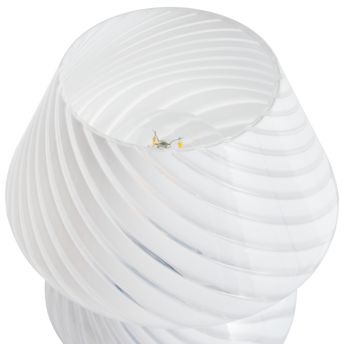 Beliani - LOBO - Tafellamp - Wit - Glas