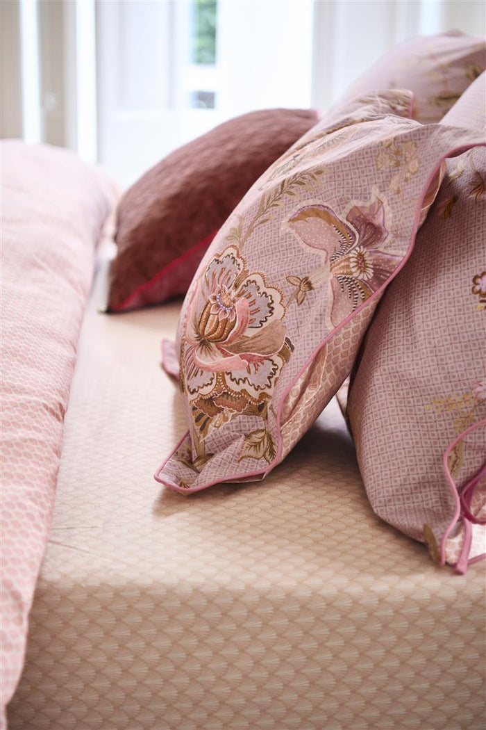 Pip Studio Percale katoen - Hoeslaken - 160x200 - Koraalrood