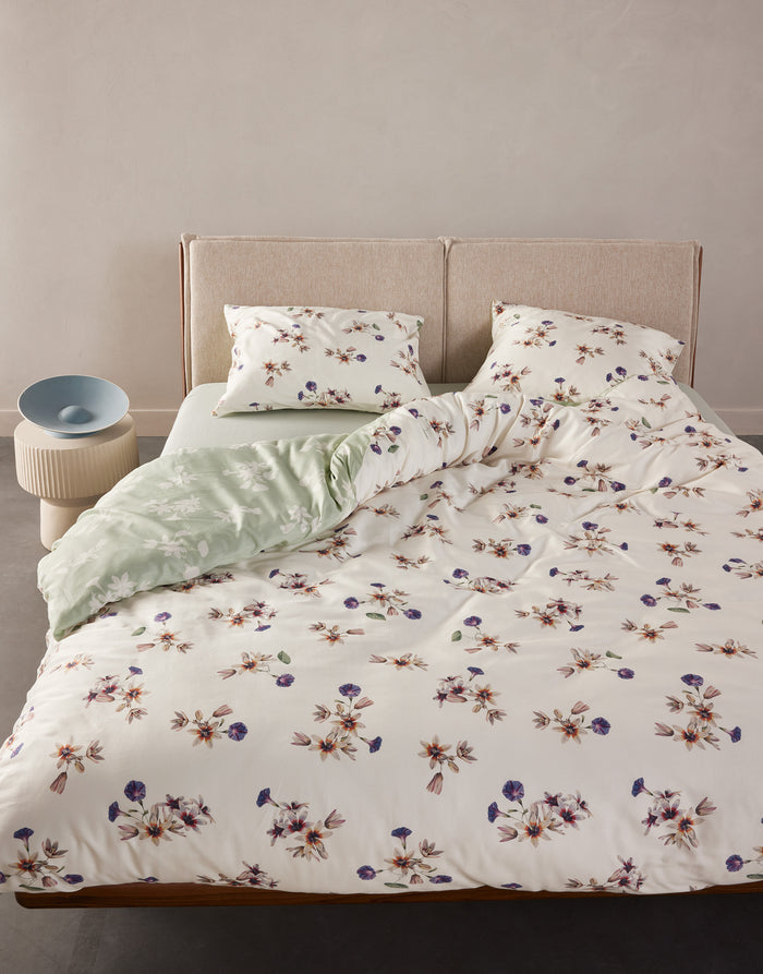 Essenza Fiora Dekbedovertrek 140 x 200|220 cm - Vanille