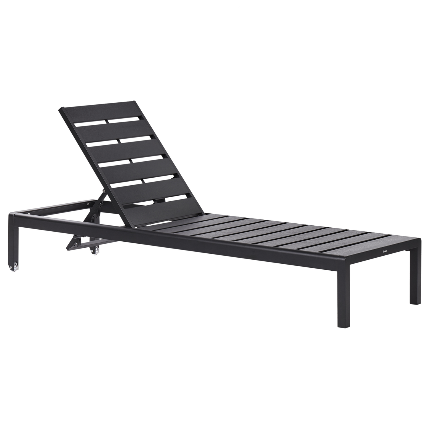 Beliani - NARDO - Ligstoel - Zwart - Aluminium