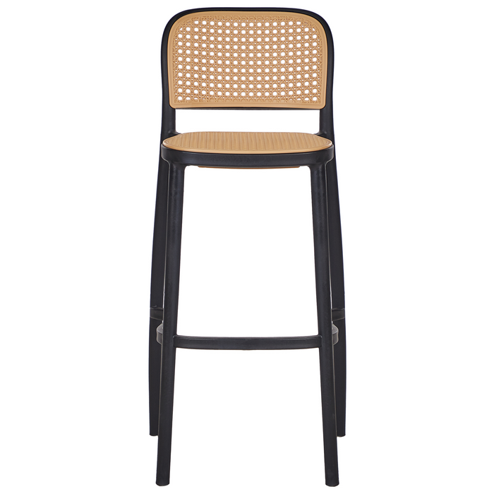 Beliani - PLOSE - Barkruk set van 4 - Beige|Zwart - Kunststof