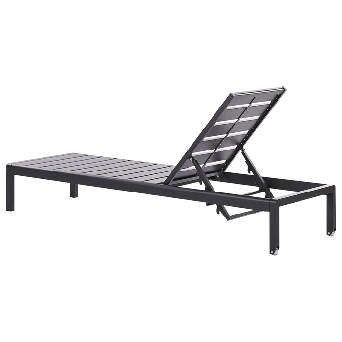 Beliani - NARDO - Ligstoel - Zwart - Aluminium