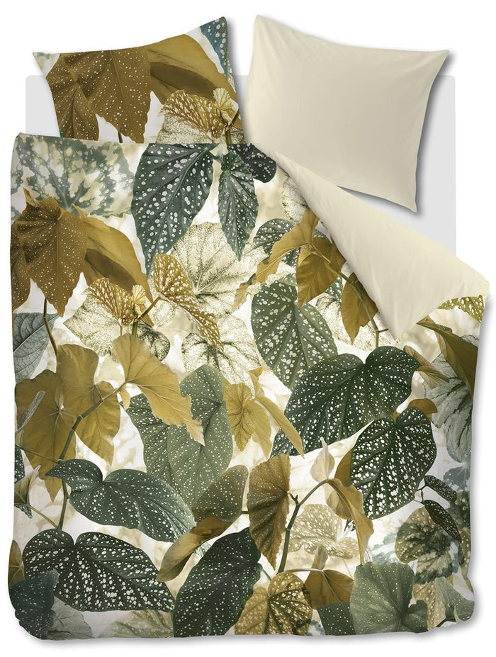 Beddinghouse Begonia  dekbedovertrek - 200x200|220 - Olijfgroen