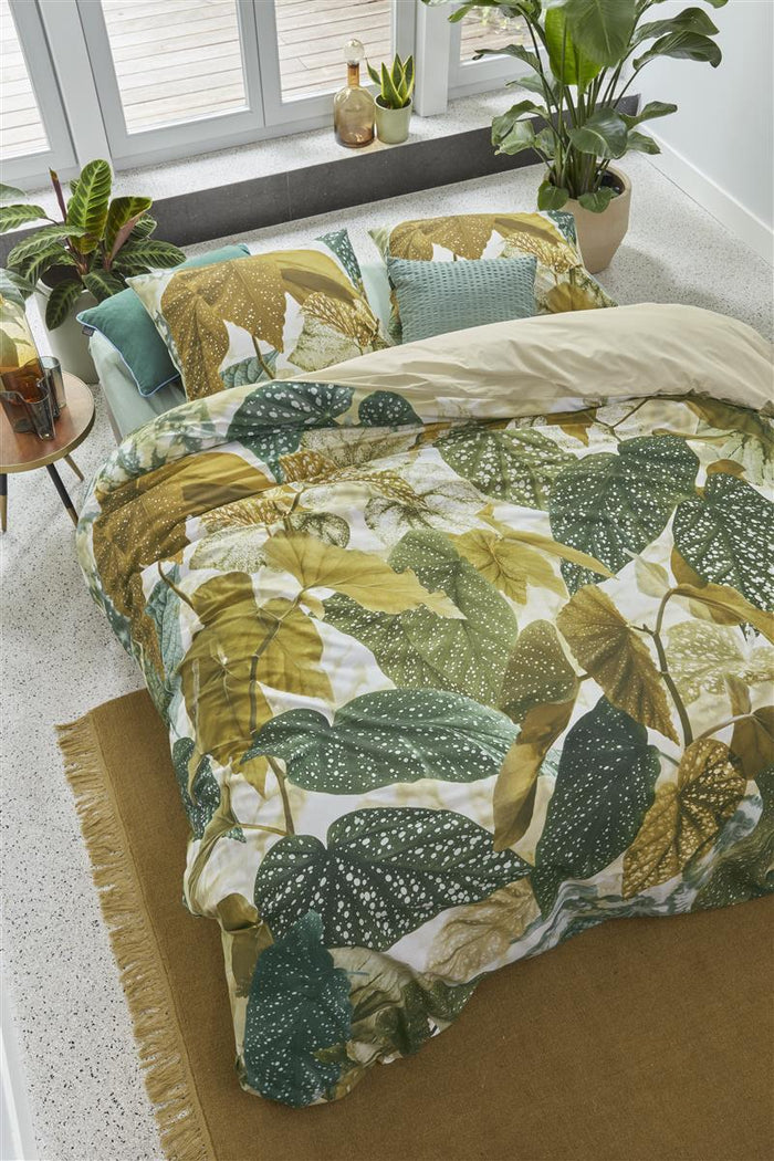 Beddinghouse Begonia  dekbedovertrek - 200x200|220 - Olijfgroen