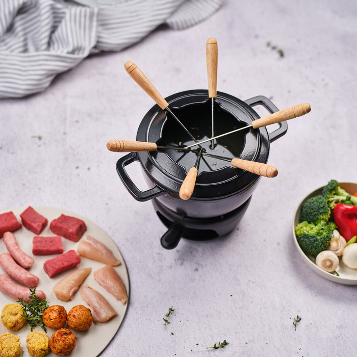 Cosy & Trendy Fondueset Fontestic Gietijzer Black - Ø 18 cm