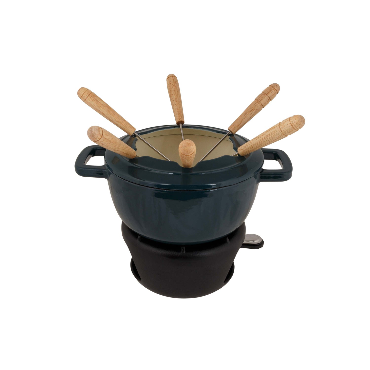 Cosy & Trendy Fondueset Fontestic Gietijzer Green Heron - Ø 18 cm