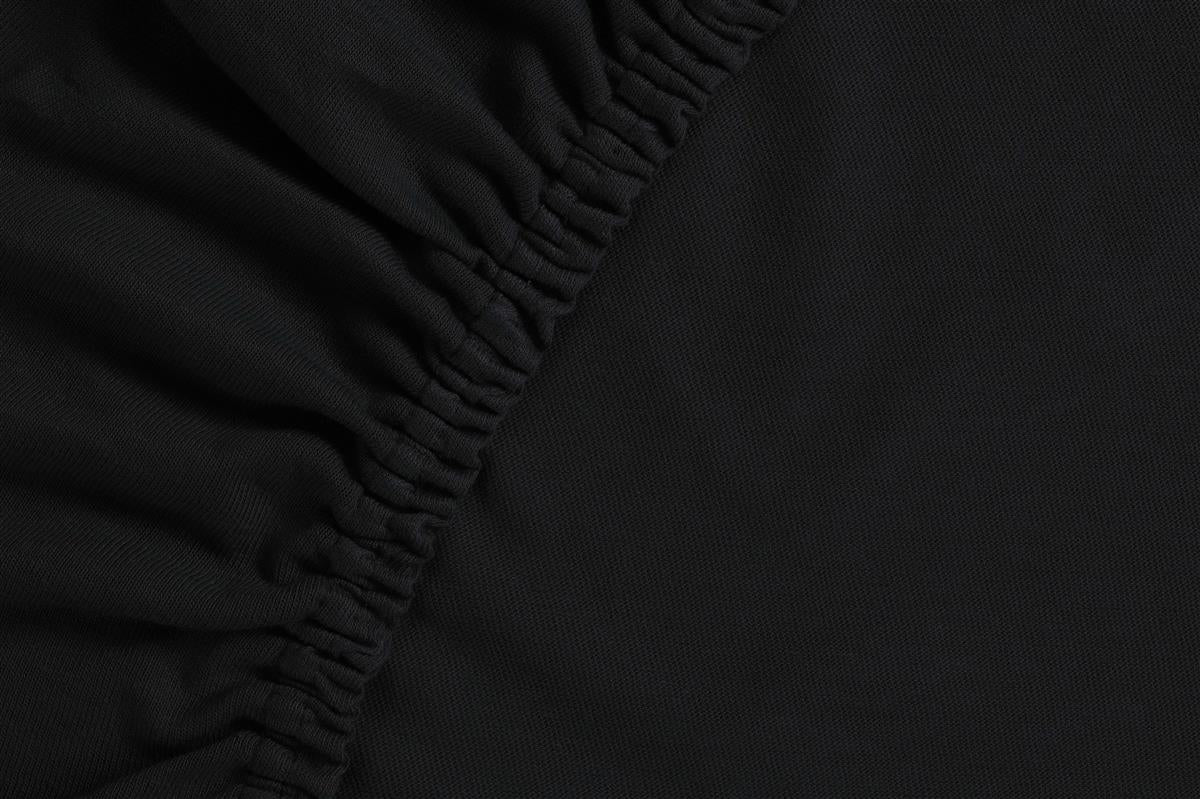 Ambiante Jersey - Hoeslaken - 180x200|210 - Zwart